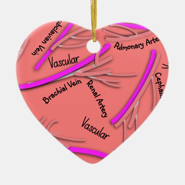 Vascular Veins and Arteries #58 Ceramic Tree Decoration (Front)