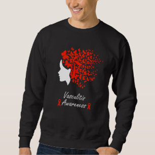 Vasculitis Awareness Women Butterflies Hair Ribbon Sweatshirt