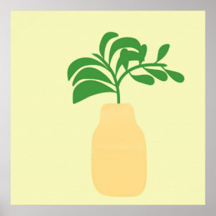 vase abstract art poster