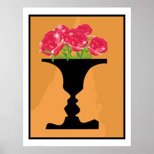 vase and faces poster