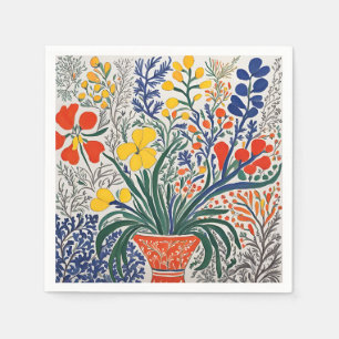 Vase and Wild Flowers Napkin