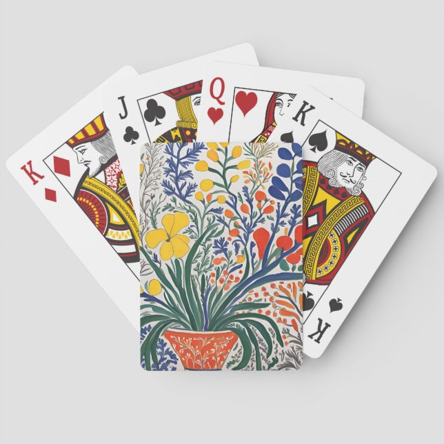 Vase and Wild Flowers  Playing Cards (Back)