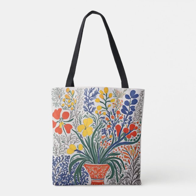 Vase and Wild Flowers  Tote Bag (Back)