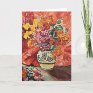Vase de Fleurs à la Draperie Rouge   Louis Valtat Card