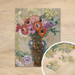 Vase Decorated with Anemones | Louis Valtat Jigsaw Puzzle<br><div class="desc">Vase Decorated with Anemones and Yellow Savannah Daisies | Vase décoré aux anémones et marguerites jaunes de savane (circa 1908) | Original artwork by French artist Louis Valtat (1869-1952). The painting depicts a still life of beautiful flowers in a vase. Use the design tools to add custom text or personalise...</div>