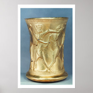 Vase decorated with mythological creatures, Persia Poster