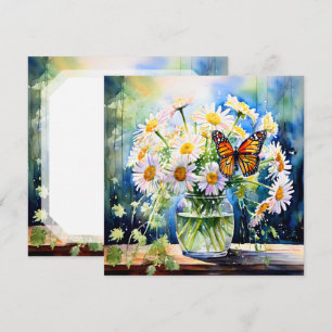 Vase of Daisies Pretty Floral Blank  Card