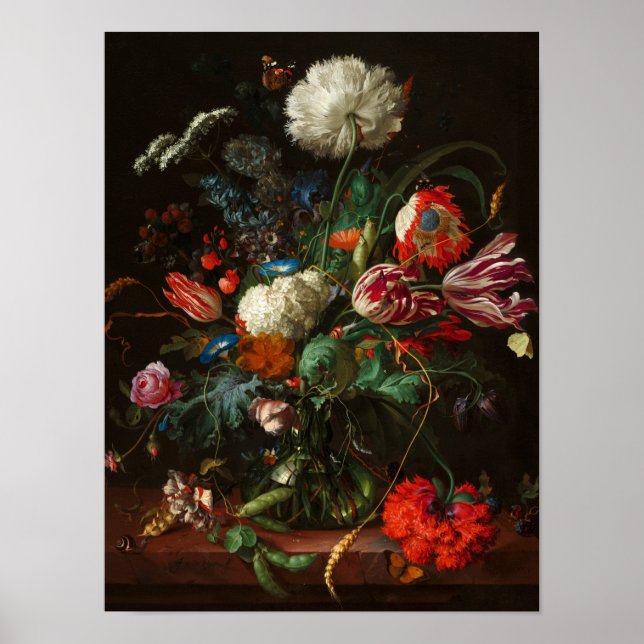 Vase of Flowers, 1660 by Jan Davidsz de Heem Poster (Front)