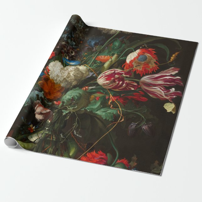 Vase of Flowers, 1660 by Jan Davidsz de Heem Wrapping Paper (Unrolled)