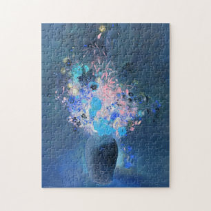 Vase of Flowers (Blue Rendering), Odilon Redon  Jigsaw Puzzle