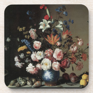 Vase of Flowers by a Window, Balthasar van der Ast Coaster