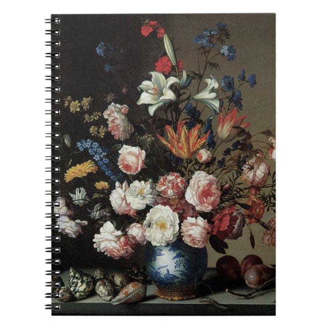 Vase of Flowers by a Window, Balthasar van der Ast Notebook (Front)