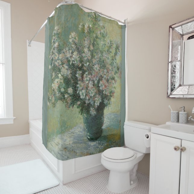 Vase of Flowers by Claude Monet Shower Curtain (In Situ)