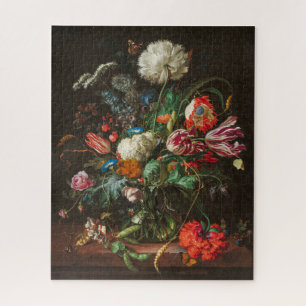 Vase of Flowers By Jan Davidsz de Heem Jigsaw Puzzle