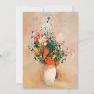 Vase of Flowers by Redon Post-Impressionist Card