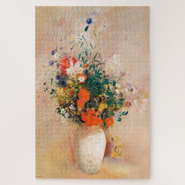 Vase of Flowers by Redon Post-Impressionist Jigsaw Puzzle (Vertical)