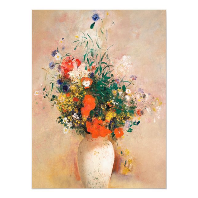 Vase of Flowers by Redon Post-Impressionist Photo Print (Front)