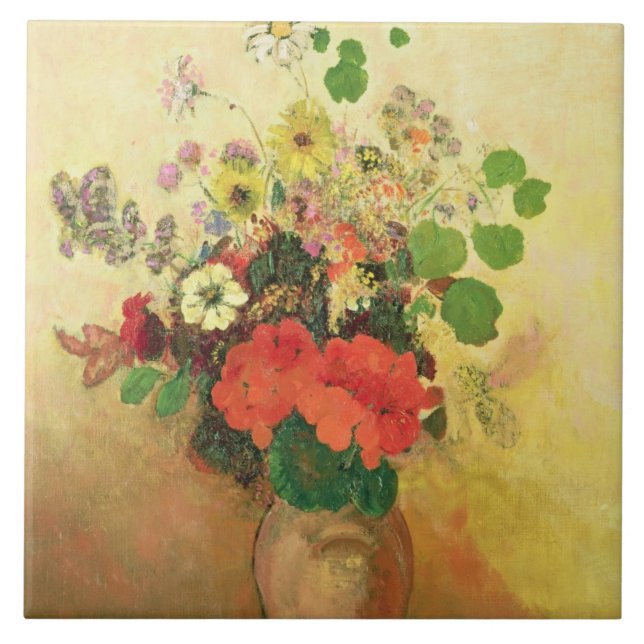 Vase of Flowers, c.1908-10 (oil on canvas) Tile (Front)