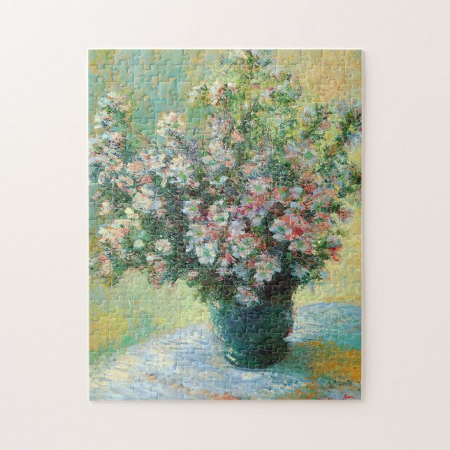 Vase of Flowers Fine Art Claude Monet Fine Art Jigsaw Puzzle (Vertical)