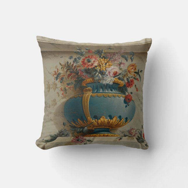Vase of Flowers in a Niche Cushion (Front)