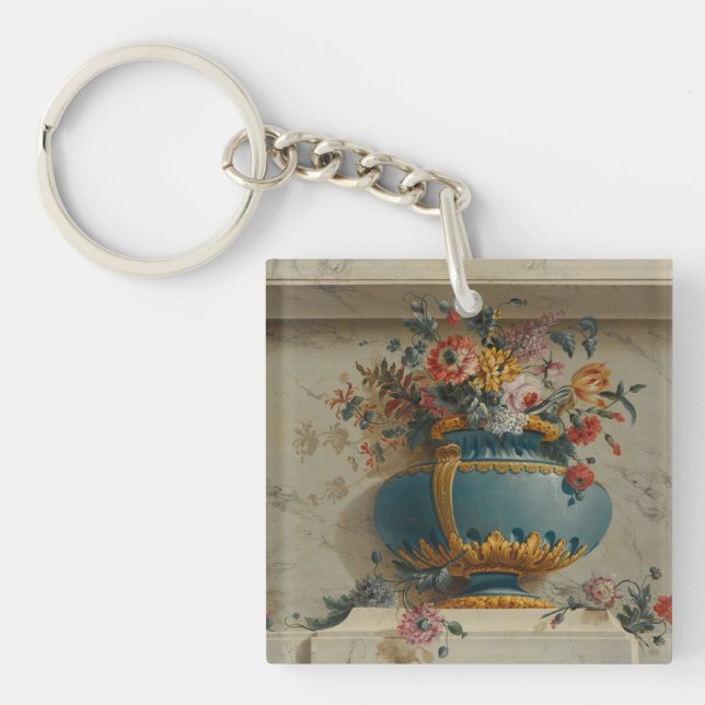 Vase of Flowers in a Niche Key Ring (Front)