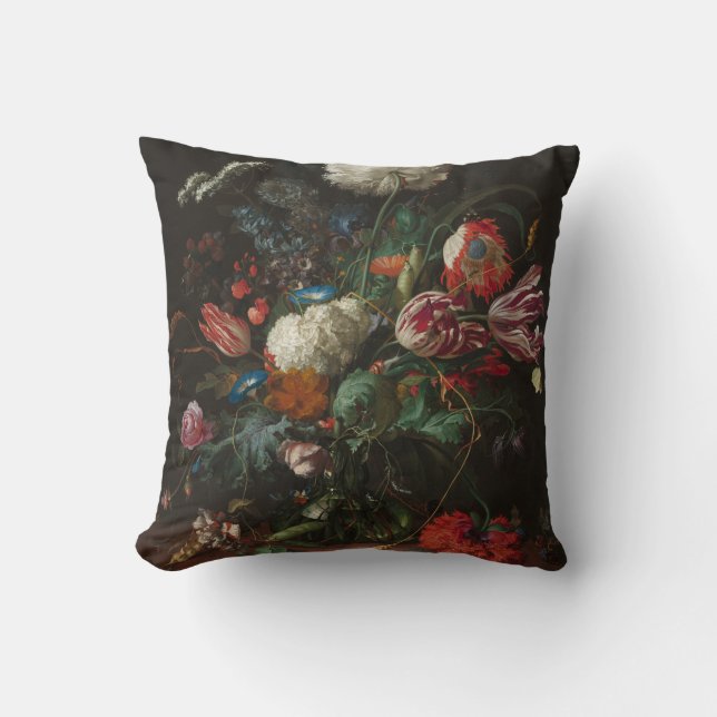 Vase of Flowers - Jan Davidsz. de Heem Cushion (Front)