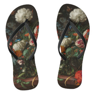 Vase of Flowers - Jan Davidsz. de Heem Flip Flops