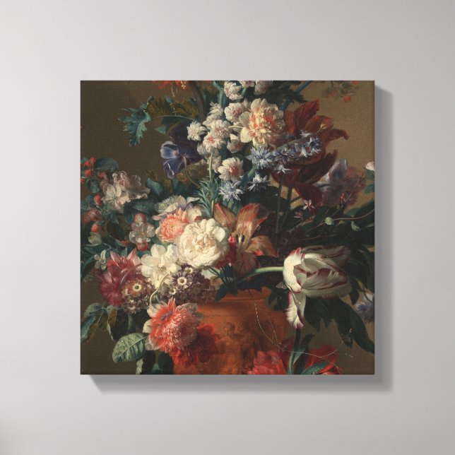 Vase of Flowers - Jan van Huysum Canvas Print (Front)