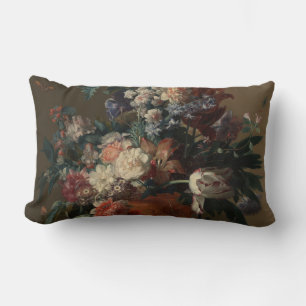 Vase of Flowers - Jan van Huysum Lumbar Cushion