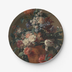 Vase of Flowers - Jan van Huysum Paper Plate