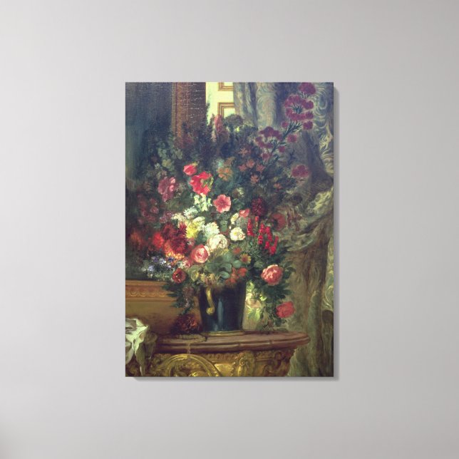 Vase of Flowers on a Console, 1848-49 Canvas Print (Front)