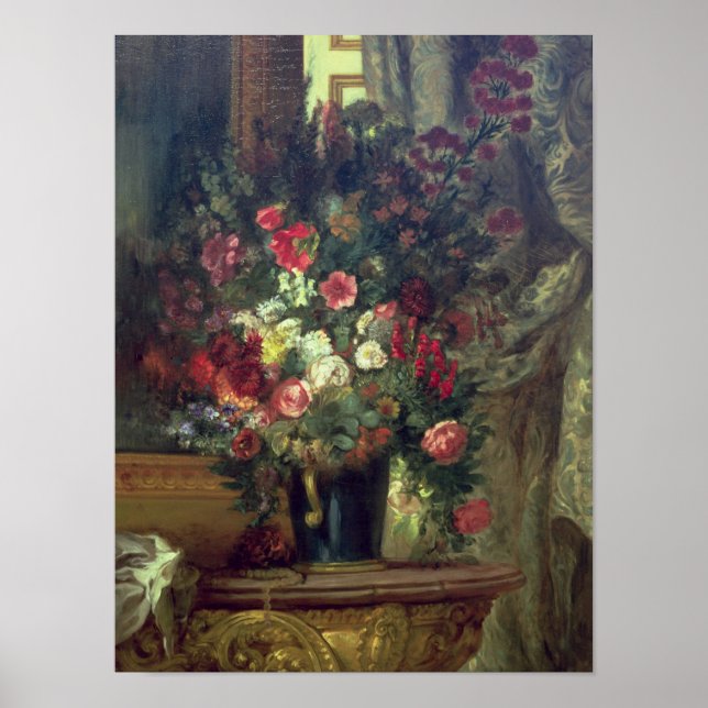 Vase of Flowers on a Console, 1848-49 Poster (Front)