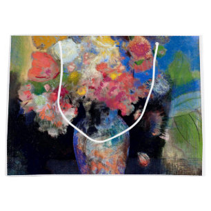 Vase of Flowers, Redon Large Gift Bag