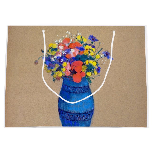 Vase of Flowers, Redon Large Gift Bag (Front)