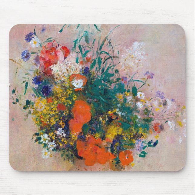 Vase of Flowers, Redon Mouse Mat (Front)