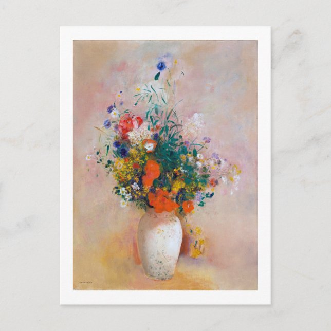 Vase of Flowers, Redon Postcard (Front)
