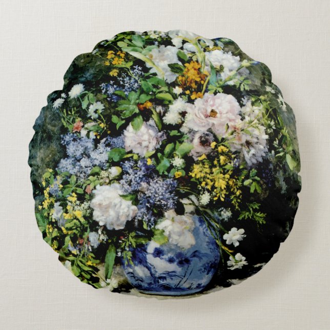 Vase of Flowers Round Cushion (Front)