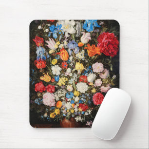 Vase of Flowers with Jewel, Coins and Shells, 1606 Mouse Mat