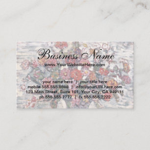 Vase of Flowers, Zinnias by Maurice Prendergast Business Card