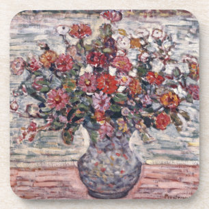 Vase of Flowers, Zinnias by Maurice Prendergast Coaster