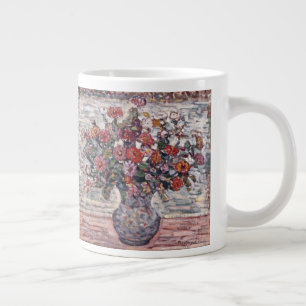 Vase of Flowers, Zinnias by Maurice Prendergast Large Coffee Mug