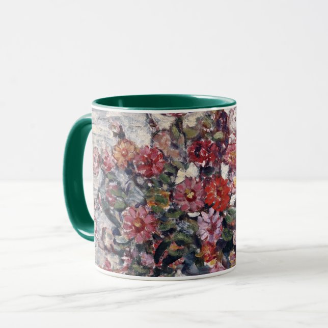Vase of Flowers, Zinnias by Maurice Prendergast Mug (Front Left)