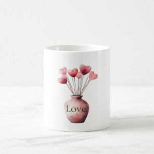 Vase of Hearts Love Coffee Mug