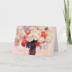 Vase Of Peonies By Claude Monet Card