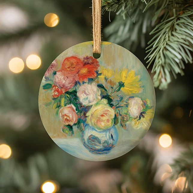 Vase of Roses and Dahlias | Renoir Ceramic Tree Decoration (Creator Uploaded)