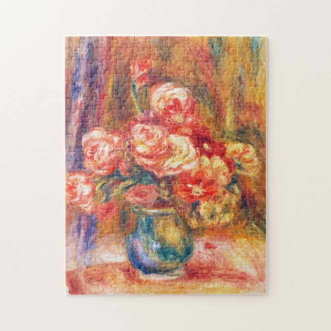 Vase of Roses by Pierre-Auguste Renoir Jigsaw Puzzle (Vertical)