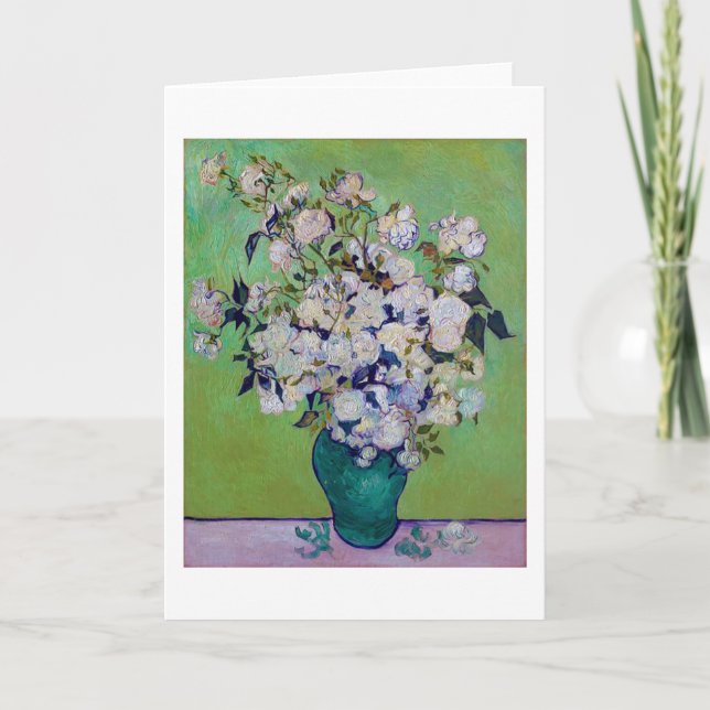 Vase of Roses, Vincent van Gogh Card (Front)