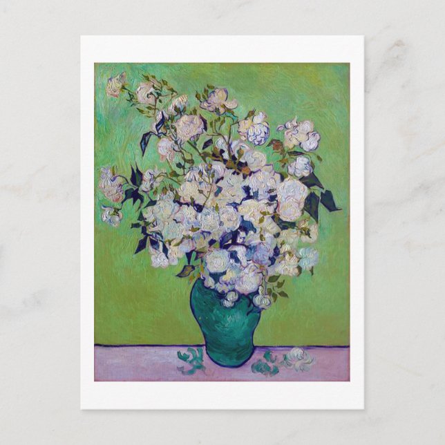 Vase of Roses, Vincent van Gogh Postcard (Front)