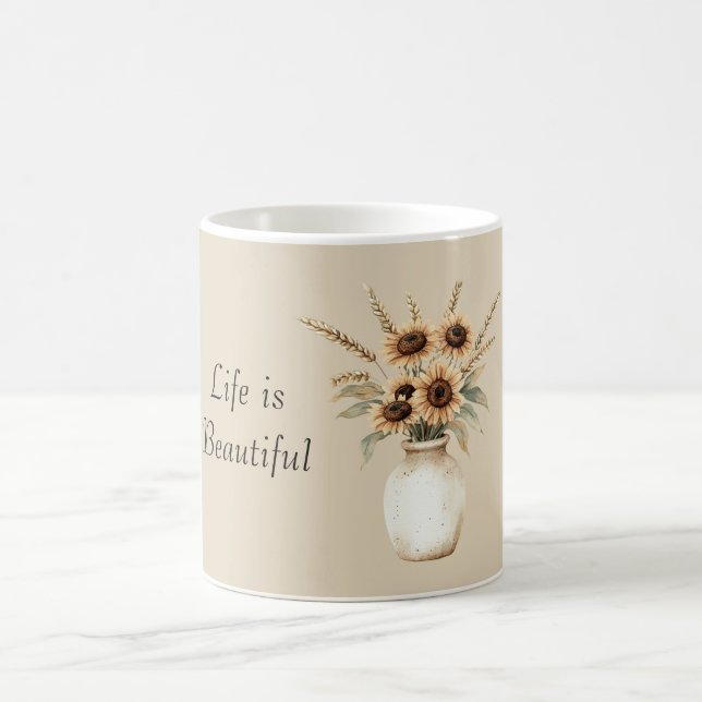 Vase of Sunflowers  Coffee Mug (Center)