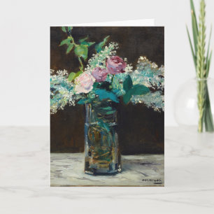 Vase of White Lilacs and Roses   Édouard Manet Card